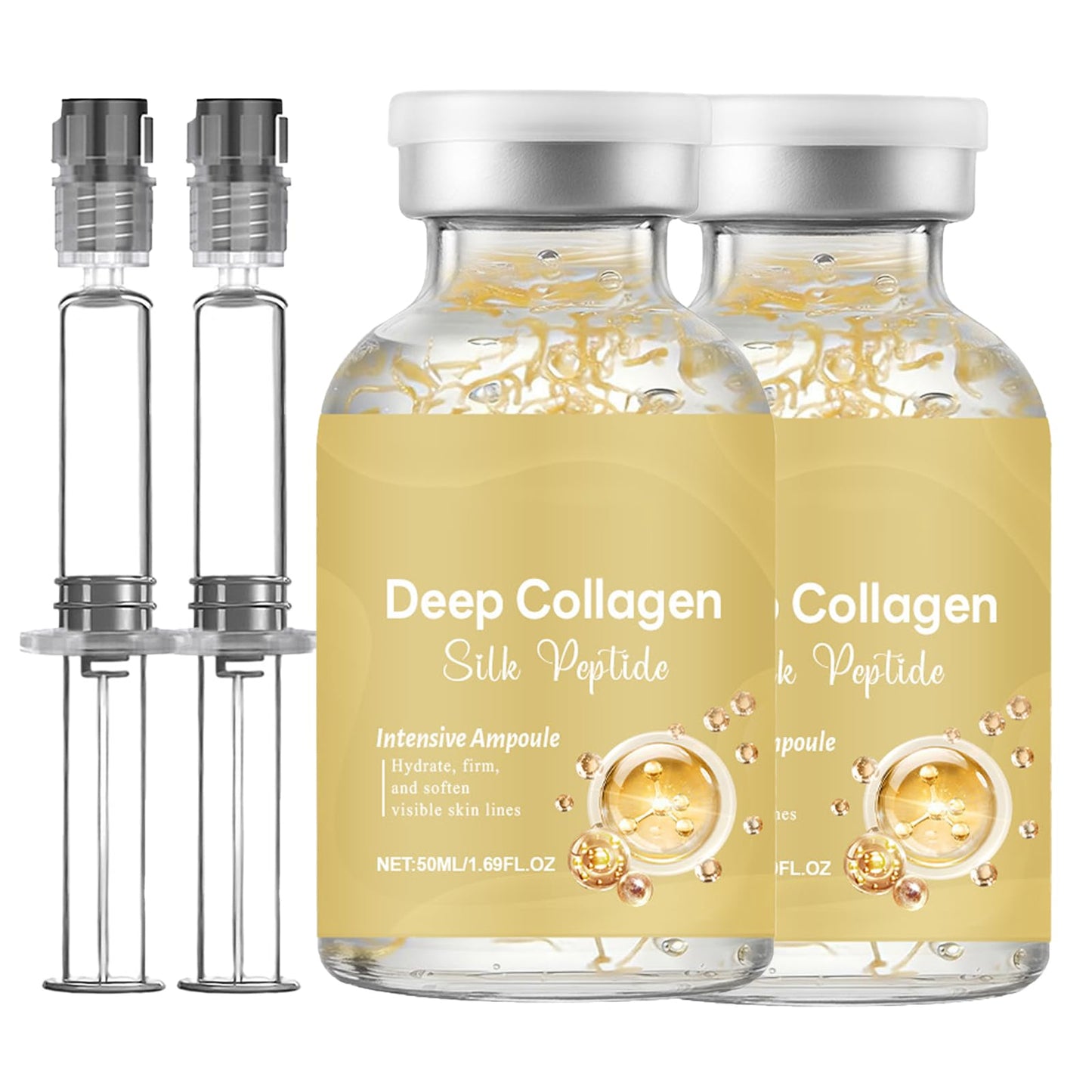 Silk Peptide Intensive Lifting Ampoule | Deeply Hydrates, Firms & Lifts, Revitalizing Facial Essence, Visibly Smoothes Fine Lines, Boosts Elasticity | Gift Set for Women, 50ml/1 Ampoule (2 Pcs)