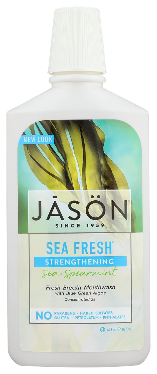 JĀSÖN Sea Fresh Strengthening Mouthwash, Spearmint, 16 Fl Oz