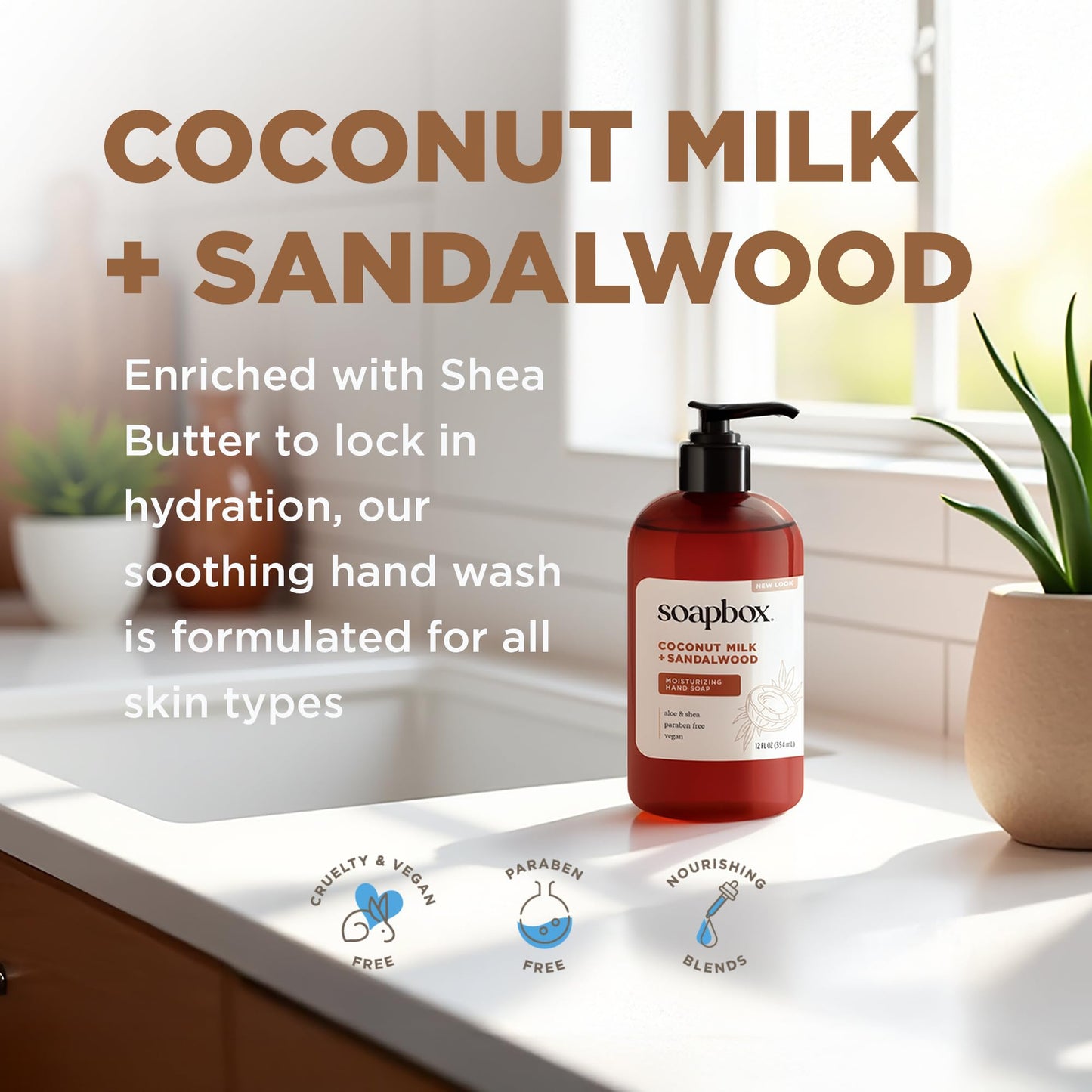 Soapbox Liquid Hand Soap Refill, Meyer Lemon & Tea Leaves, Gentle & Moisturizing Hand Wash for Kitchen and Bathroom, Vegan & Cruelty Free, 64oz Half Gallon Refill (Pack of 1)