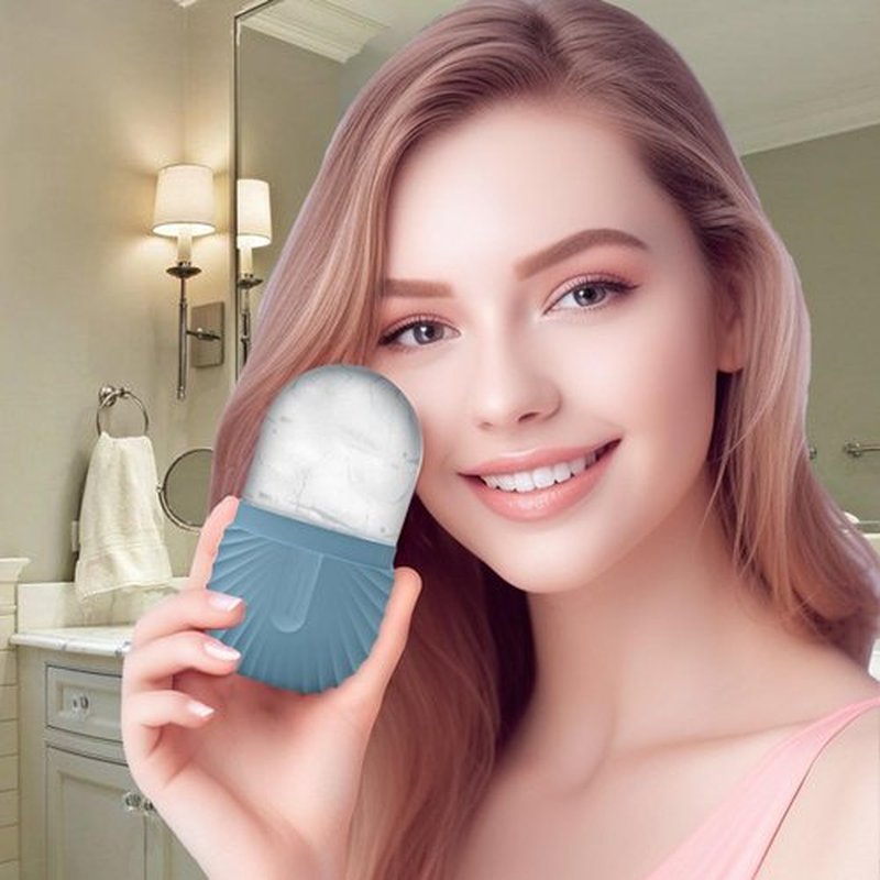 Ice Roller - Anti Puffiness Reusable Ice Roller Skin Care Tool | Convenient Silicone Ice Face Roller | Ice Facial Roller for Face Beauty, Men, and Women(Multicolor)