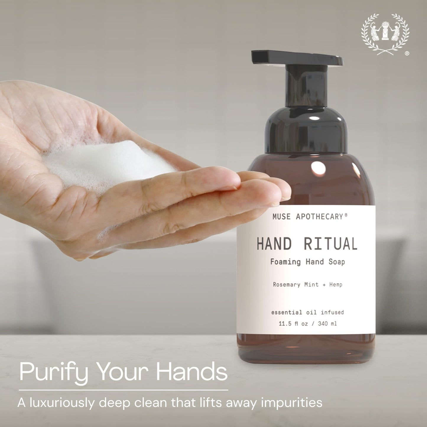 Muse Apothecary Hand Ritual - Aromatic and Nourishing Foaming Hand Soap, Infused with Aromatherapy Essential Oils - USDA Certified Biobased - 11.5 oz, Cara Orange + Fig + Blackberry Vanilla, 2 Pack