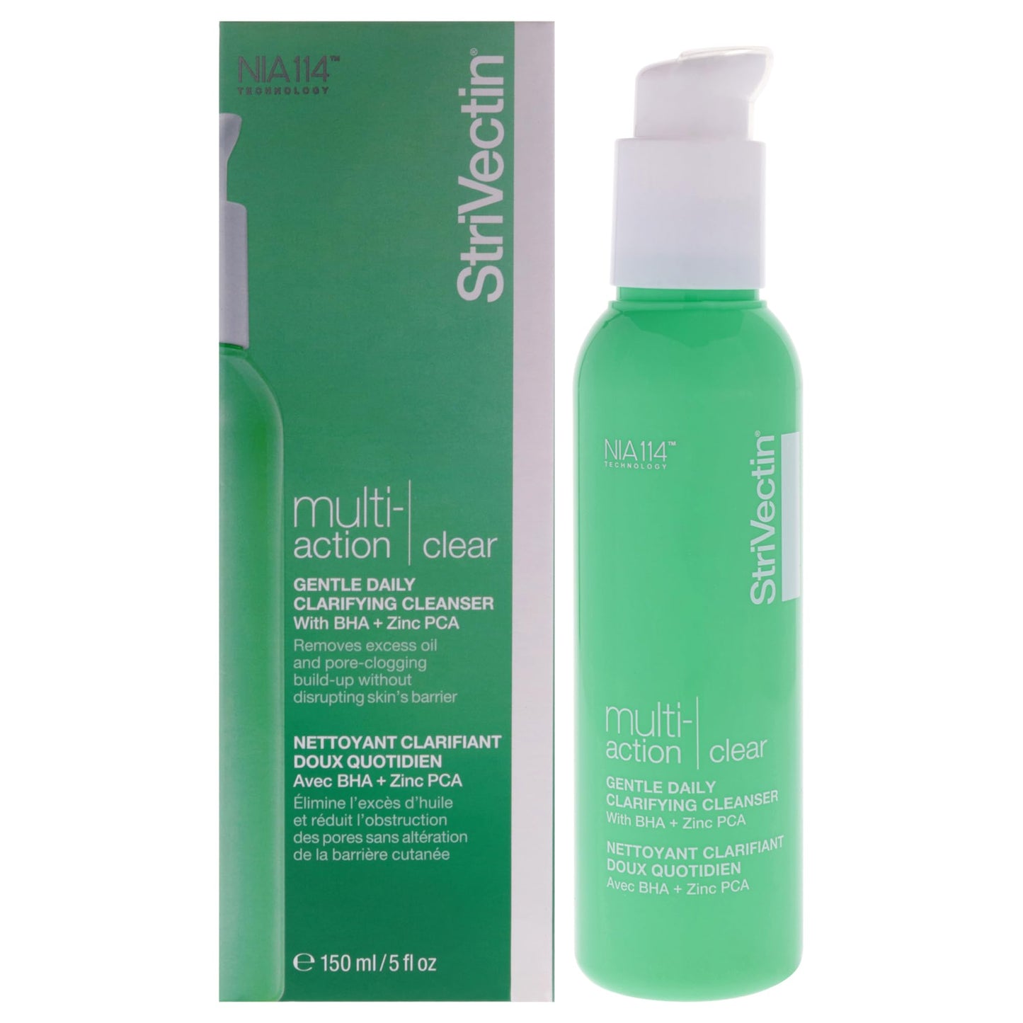 StriVectin Multi Action Clear Gentle Daily Clarifying Cleanser for Acne and Blemish Prone Skin for Clearer, Smooth and Brighter Skin, Less Breakouts and Pimples