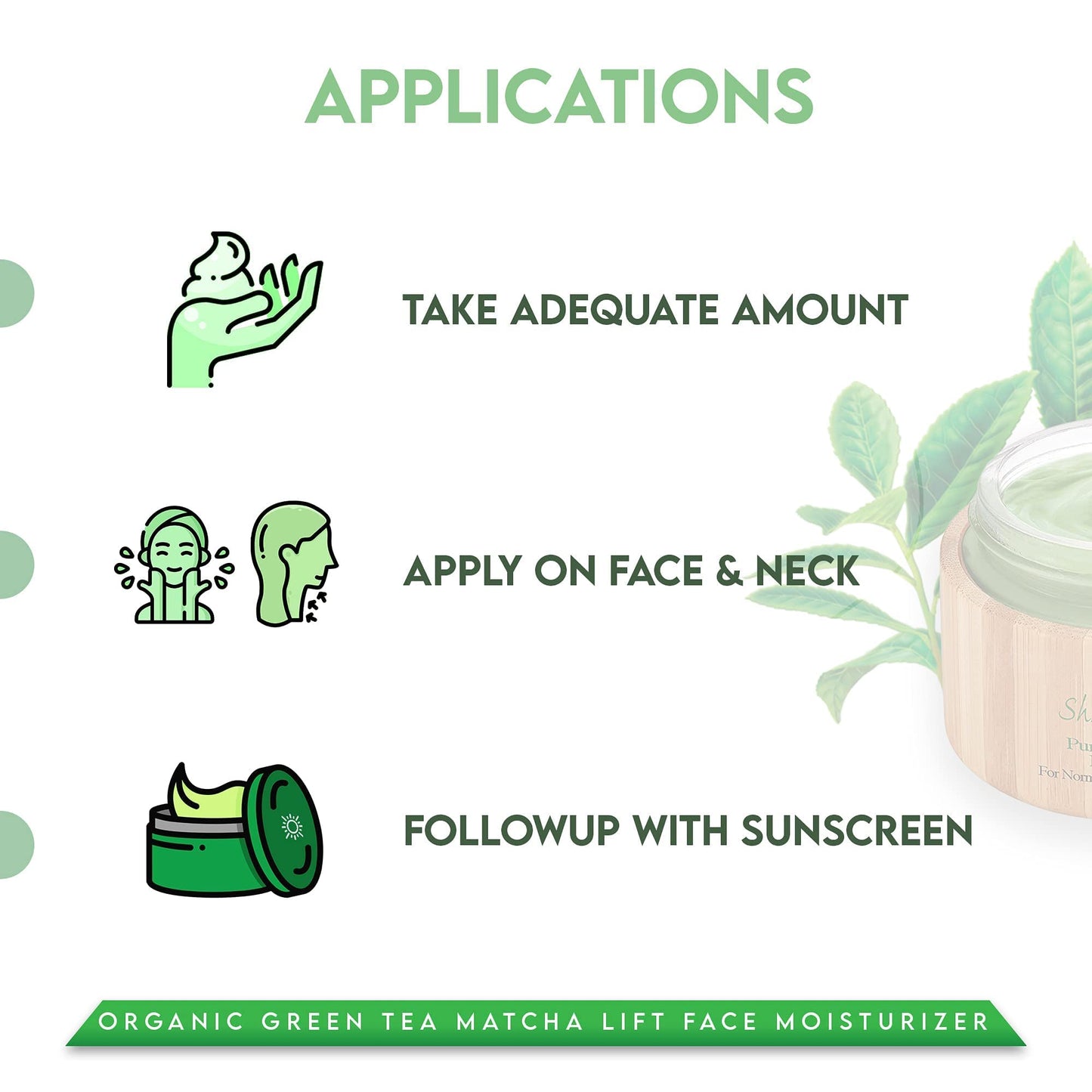 Shira Shir-Organic Green Tea Matcha Lift Face Moisturizer For Hydrating Nourished Rejuvenate Skin And Increasing Cell Turnover.(15ml)