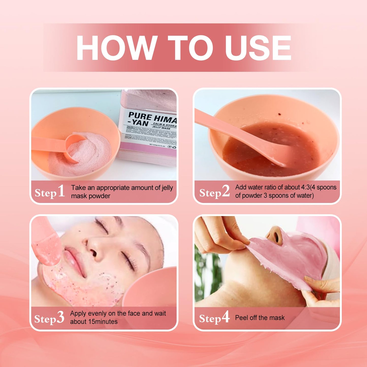 Angeland Jelly Mask for Facials Professional, Hydrating & Moisturizing Peel-Off Natural Gel Face Mask SkinCare, Professional Spa Use Jelly Face Masks, Deep Hydration & Glow 23 Fl Oz (Pure Himala Yan)