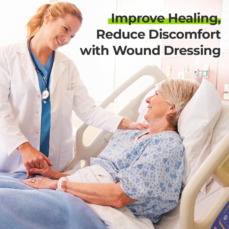 AUVON Sacral Silicone Foam Dressing - Waterproof & Breathable Wound Care | 7"x7", Box of 5 Pads