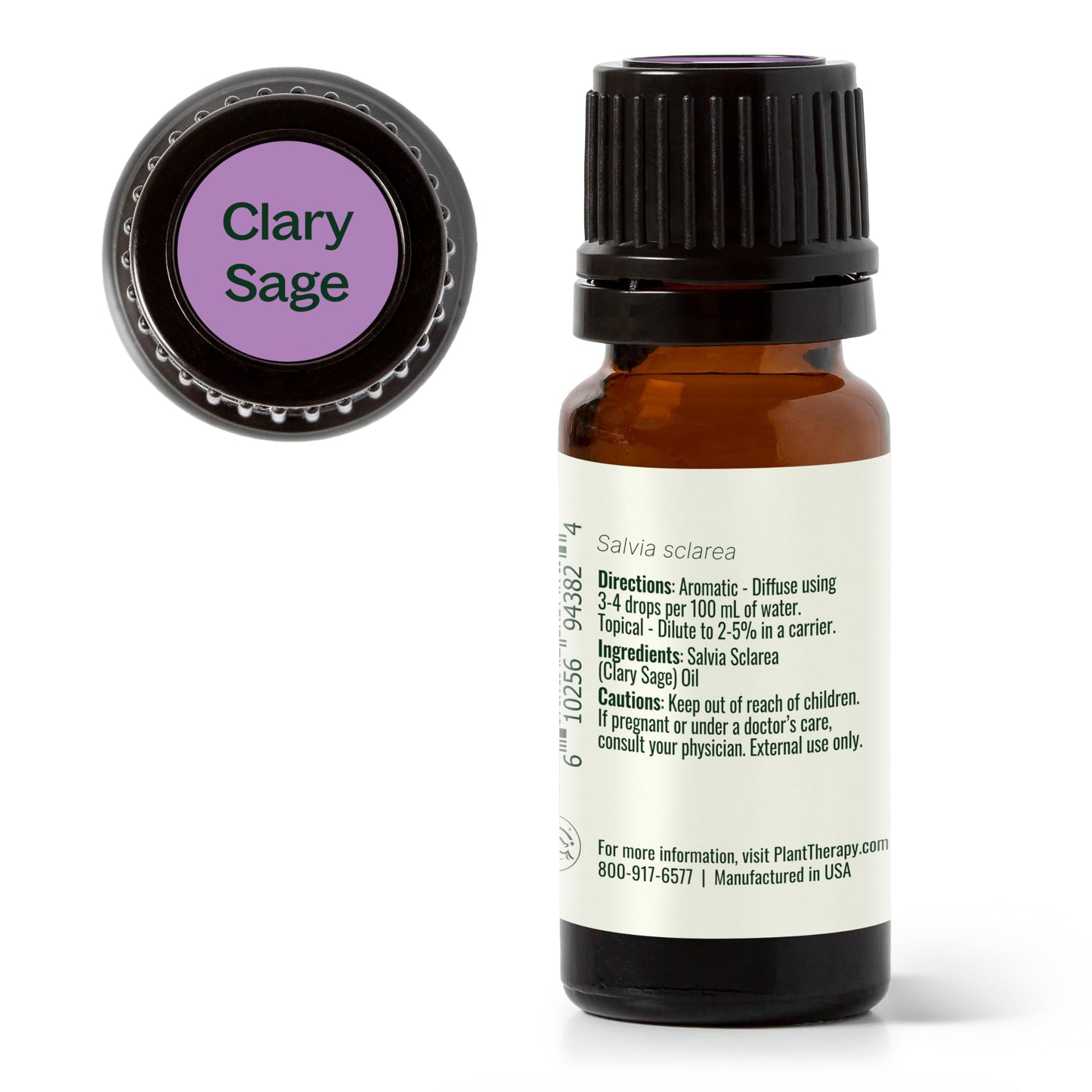 Plant Therapy Clary Sage Essential Oil 100% Pure, Undiluted, Natural Aromatherapy, Therapeutic Grade 10 mL (1/3 oz)
