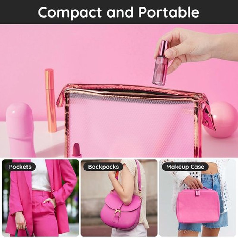 Segbeauty 10 Packs Glass Perfume Bottles, 10ML Empty Refillable Travel Perfume Atomizer, Small Perfume Spray Bottle Portable Glass Fine Mist Sprayer Scent Pump Bottles Sample Container for Fragrance