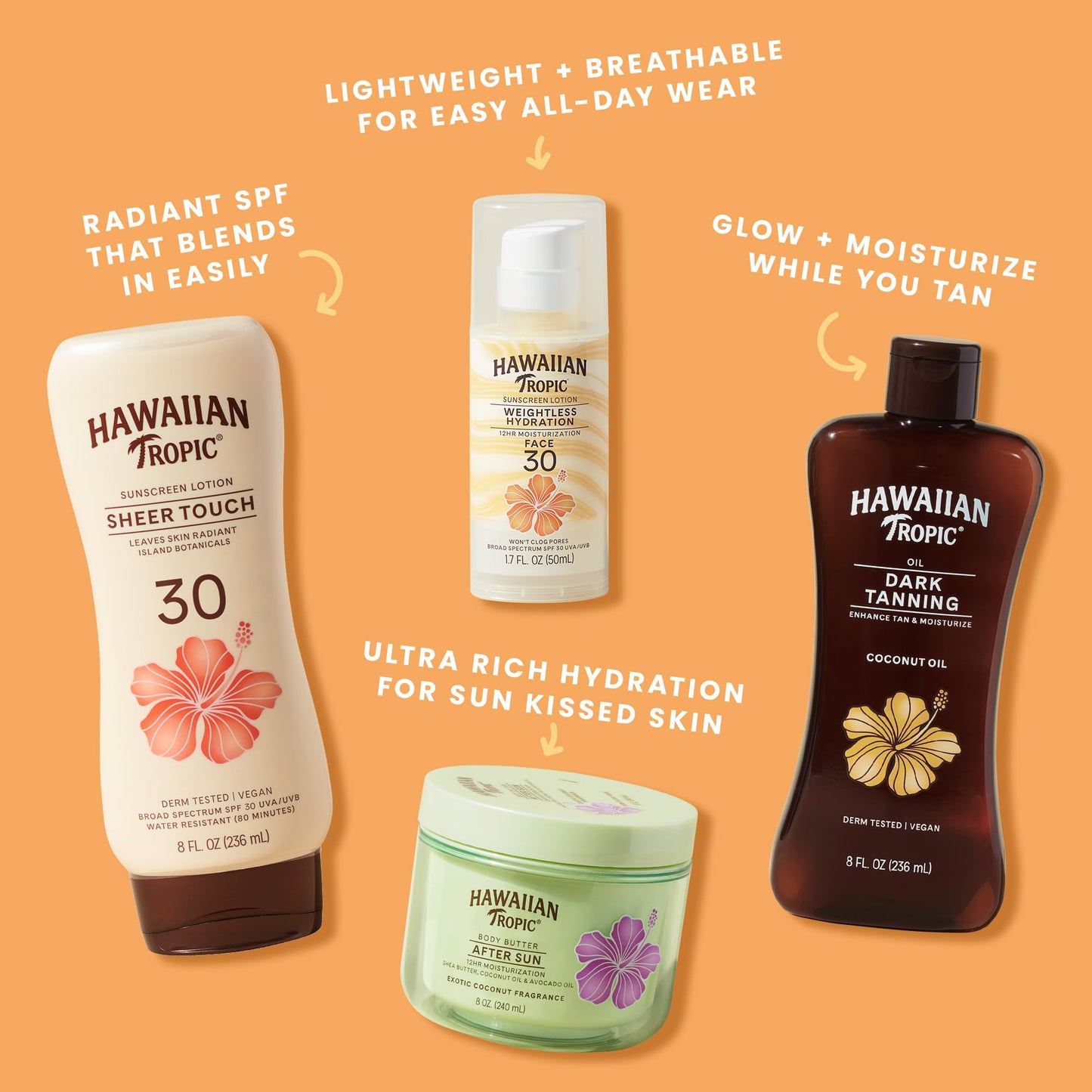 Hawaiian Tropic Aloha Glow Gradual Self Tanning Lotion, 12.6 fl oz | Sunless Tanning Lotion Self Tanner, 12.6 fl oz