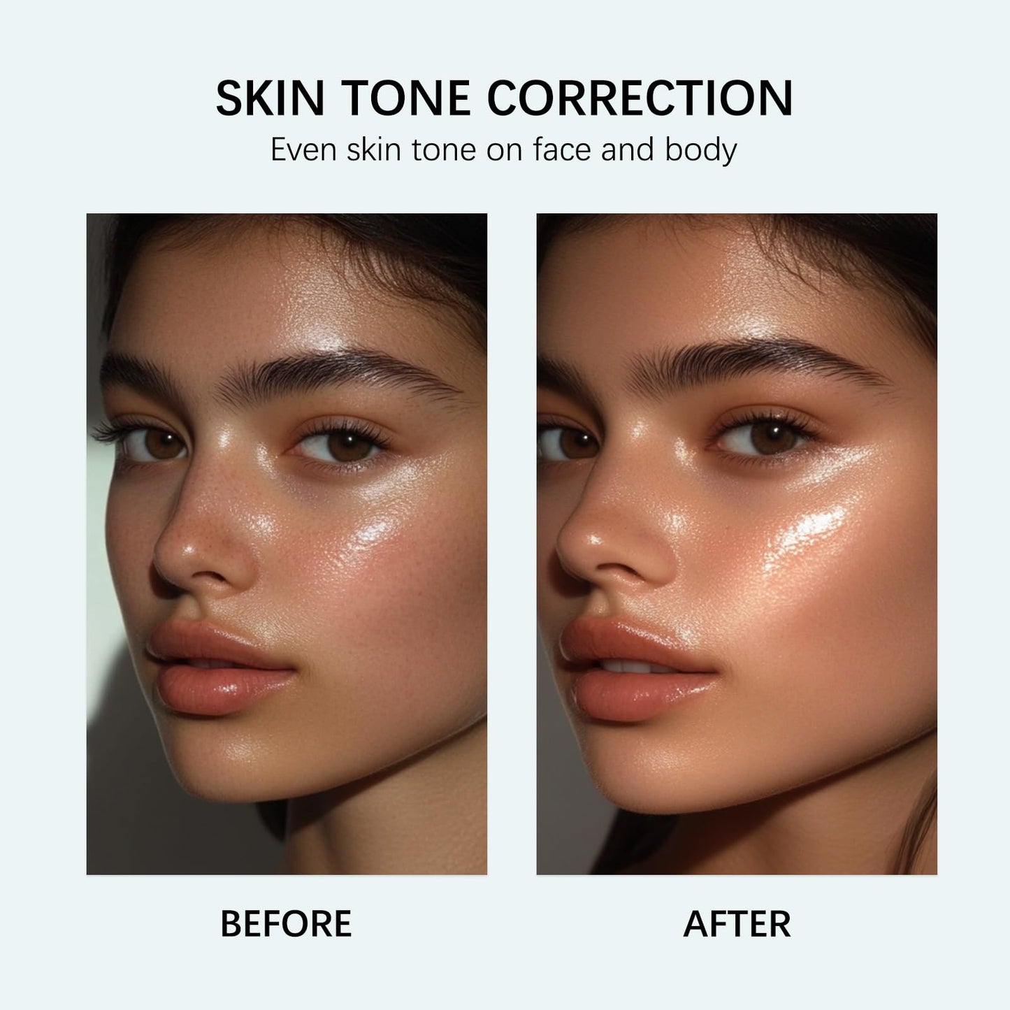Shimmery Body Coverage Perfector Waterproof CC Cream with SPF 30 - Full Coverage body Makeup with Glow, Transfer-Resistant & Long-Lasting Skin Tint, Broad Spectrum for Face & Body (Rich)