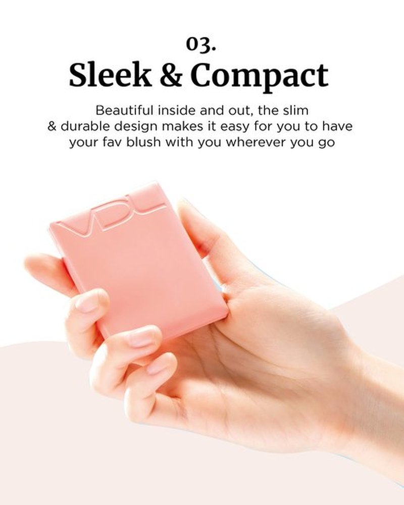 VDL Cheekstain Pastel Blush for Cheeks (Like Beige, 0.2oz) - Lightweight, Velvet Powder Formula - Seamless, Long-Lasting, Natural-Looking Glow | Korean Makeup