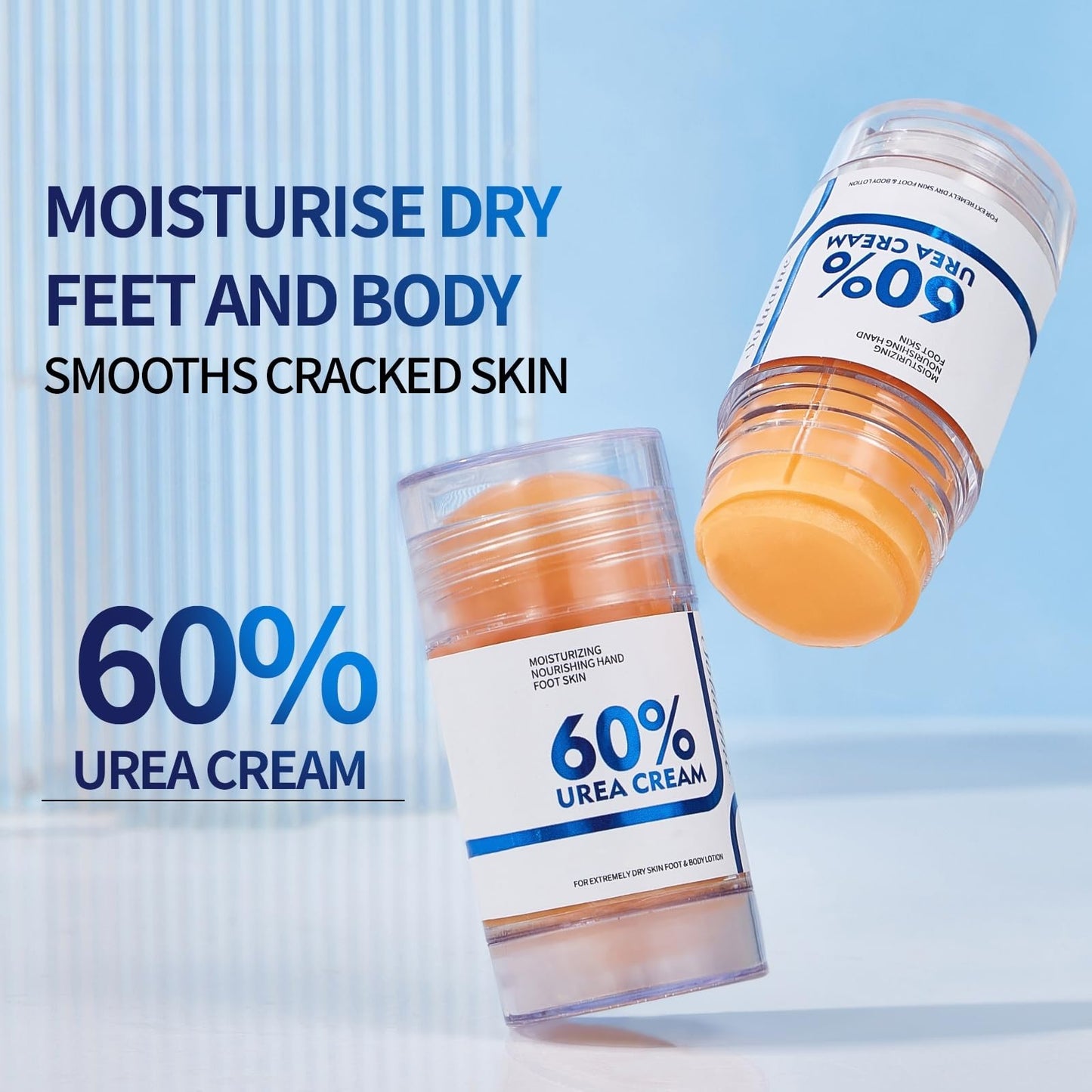 NIZENTA Foot Care Urea Cream Stick 60% Urea Deeply Moisturising with Rapid Absorption Nourishes Dry Skin Removes Dead Skin Suitable for Feet, Knees and Elbows 40g*2