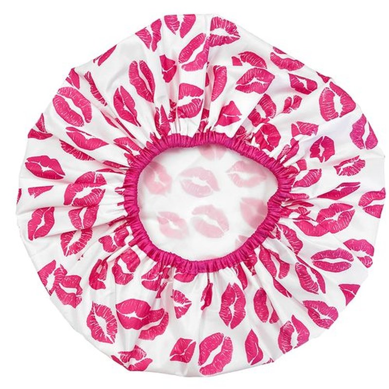 Reusable Shower Cap & Bath Cap & Lined, Oversized Waterproof Shower Caps Large Designed for all Hair Lengths with PEVA Lining & Elastic Band Stretch Hem Hair Hat - Fashionista Showered With Kisses