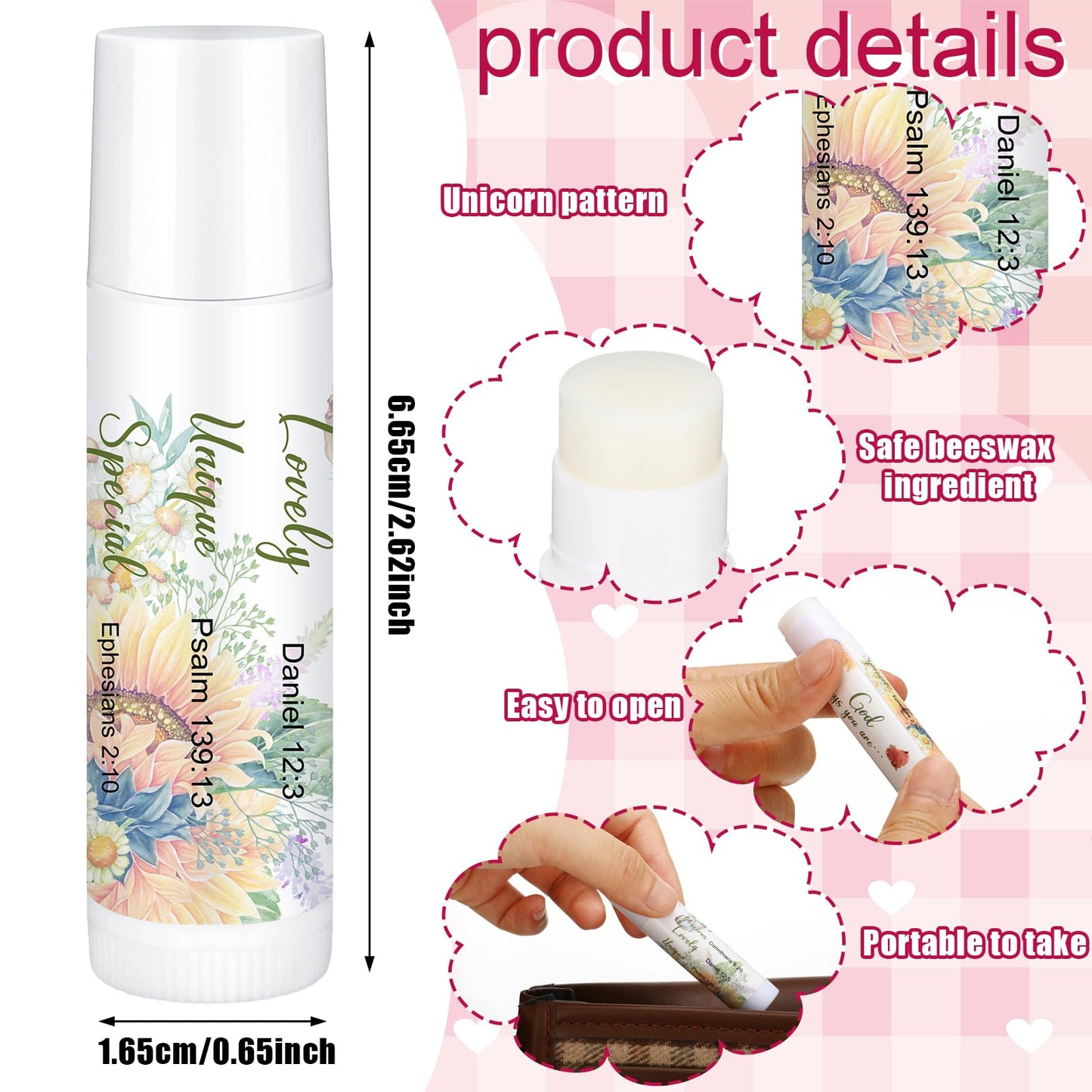 50 Pcs Christian Lip Balm Bulk Religious Bible Verses Lip Balm Scripture Christian Gifts for Women Faith Church Party Favor Inspirational Gift for Sunday School Summer Employee Coworker (Fresh)