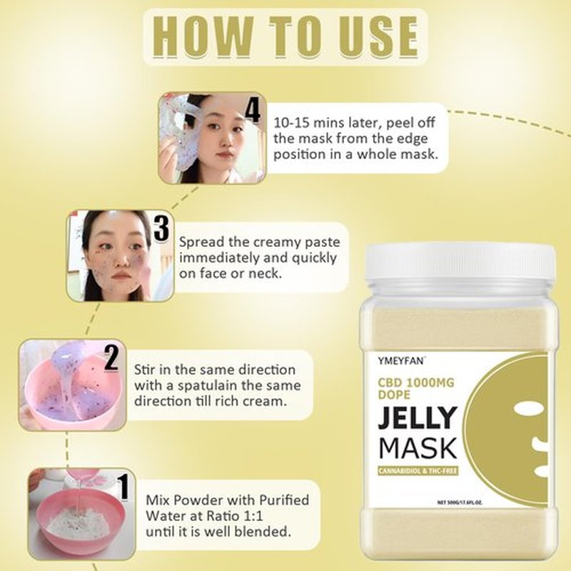 YMEYFAN Jelly Mask for Facials Professional, Plants Extract Hydro Jelly Mask Powder, Calm Sensitive Face Skin Care Peel Off Mask for Facial Vajacial, Esthetician Supplies, Vegan Ingredients Unscent