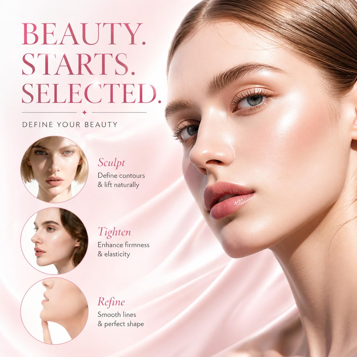V Line Lifting Mask Chin Strap for Sleeping, Face Lifting Strap, Chin Strap, V Line Mask, Jawline Shaper, Jaw Strap, Double Chin Reducer, Face Lift Tape & Snoring Solution (Pink.)