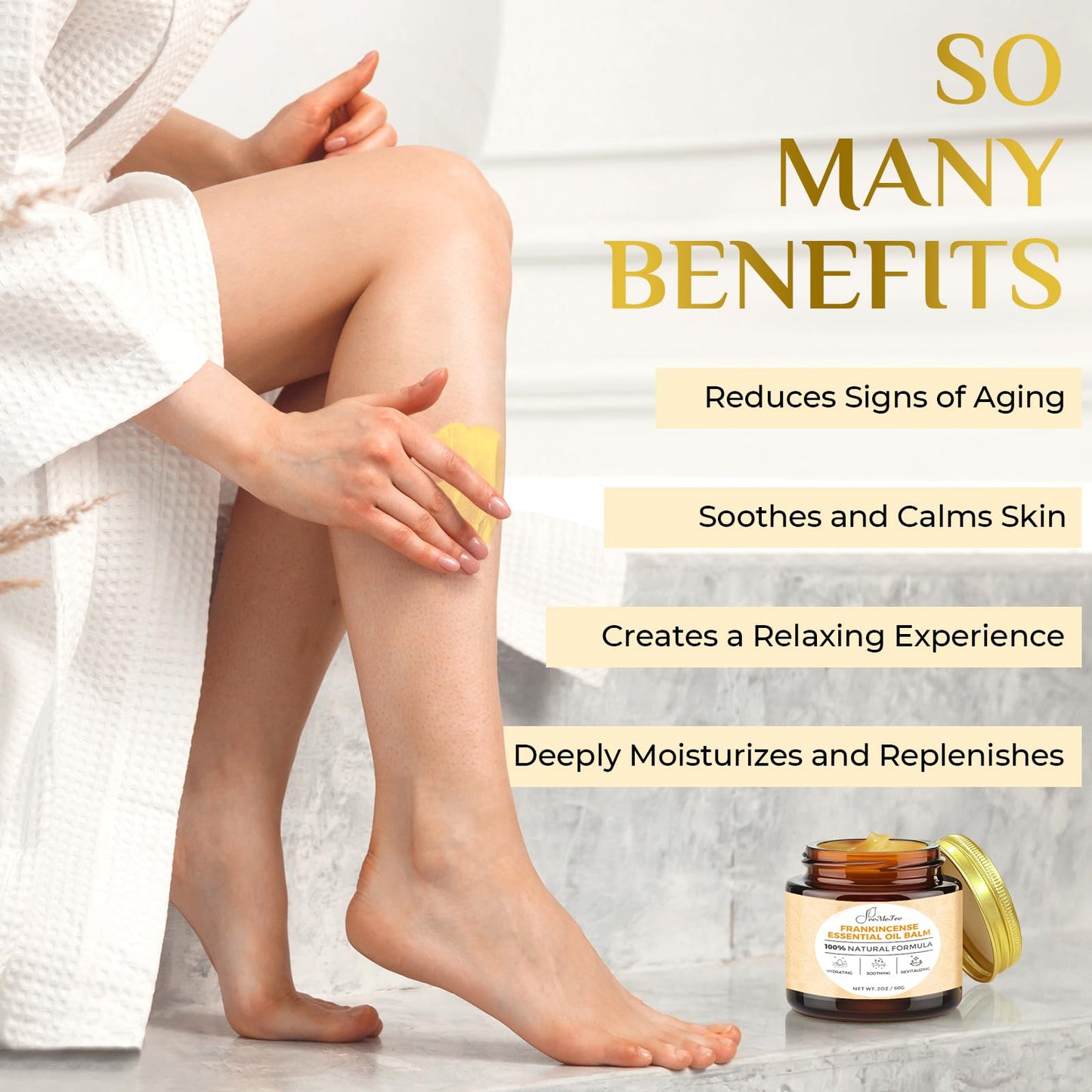 FeeMeFee Frankincense Balm 2oz, Frankincense Essential Oil with Myrrh for Soothing Relief, Muscle Relaxation, Boswellia Serrata, Olive Oil, Vitamin E, Moisturizer for Dry, Cracked Skin