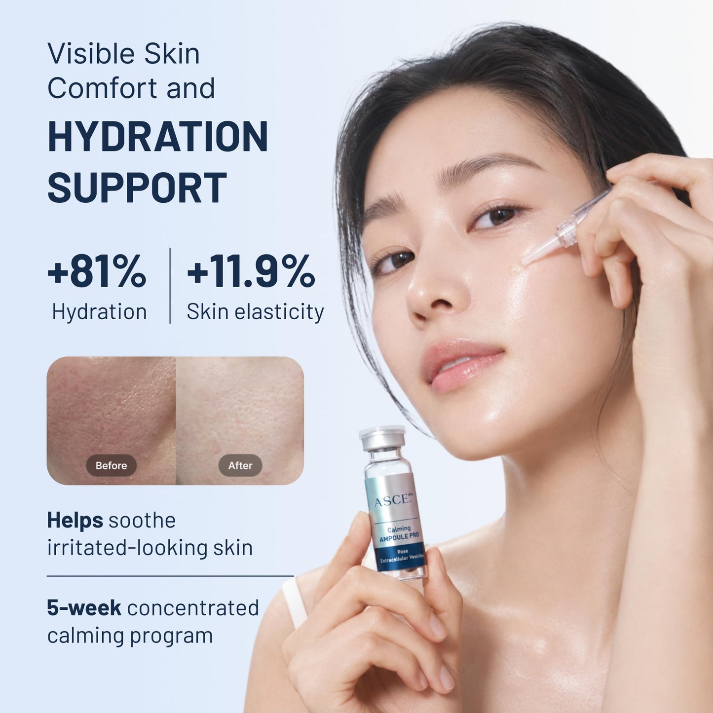 ASCE+ Exosome Ampoule Pro – 5 Weeks Intensive Skin rejuvenating care with 70,000ppm Ultra-High Concentration Rose Exosome, Hydrating & Skin Glow, Boosts Collagen, Wrinkle & Pigmentation Care