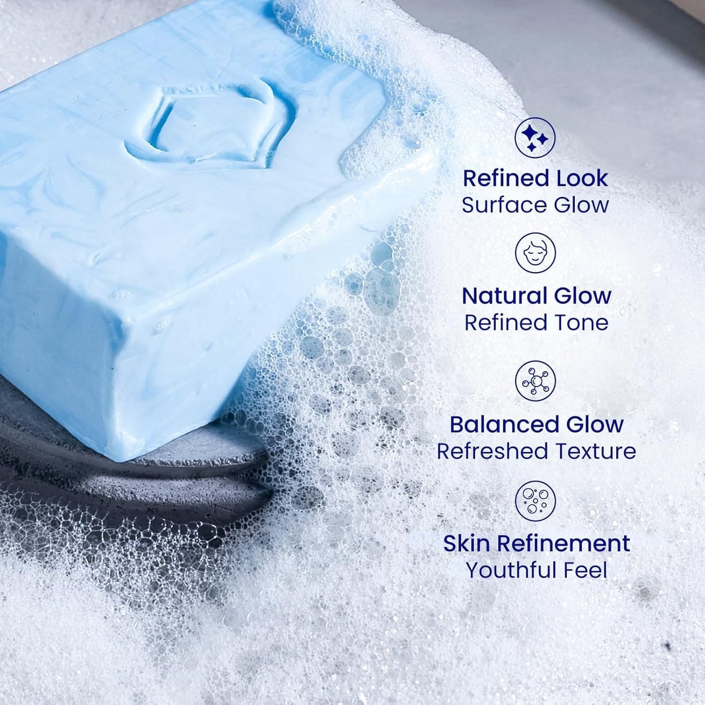 Relumins Glycolic Acid Soap Bar with Aloe and Salicylic Acid – Gentle AHA Mild Peel for Smoother, Soothing Skin | Self-Care Exfoliating Bar Soap with Professional Spa Formula, 135g x 5 Bars