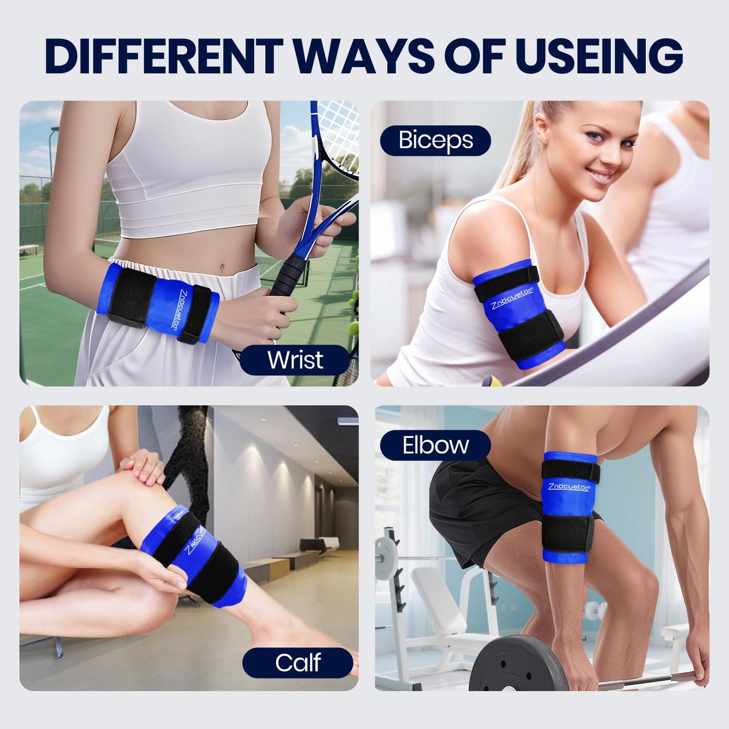 Wrist Hand Ice Pack Wrap 2 Pack-Reusable Gel Hot & Cold Therapy for Wrist Elbow Hand Pain Relief from Carpal Tunnel, Soreness,Rheumatoid Arthritis, Tendonitis,Swelling, Bruises & Sprains