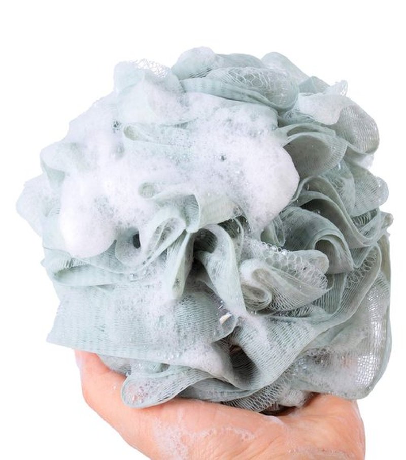 KAKOOI Bath Sponges, Shower Loofah for Body Exfoliation(3 pcs, Green&Linen&Pink)