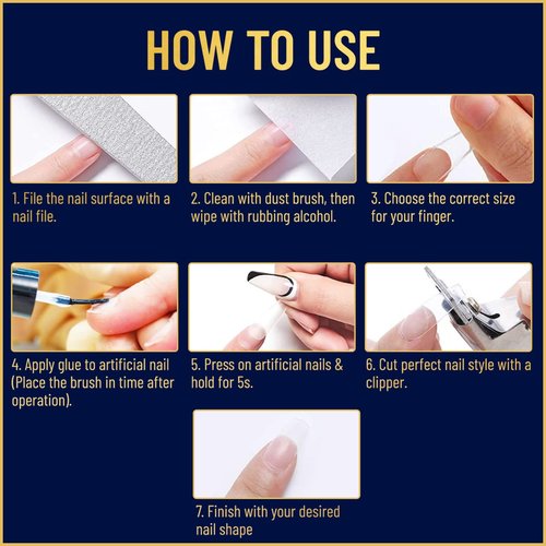 Valitic Nail Glue and Strengthener for Acrylic and Press On Nails - Quick Dry Brush On Nail Gel for Long Lasting Nails - Adhesive Nail Bond for False Nails - Nail Strengthener for Nail Tips - 3 PACK