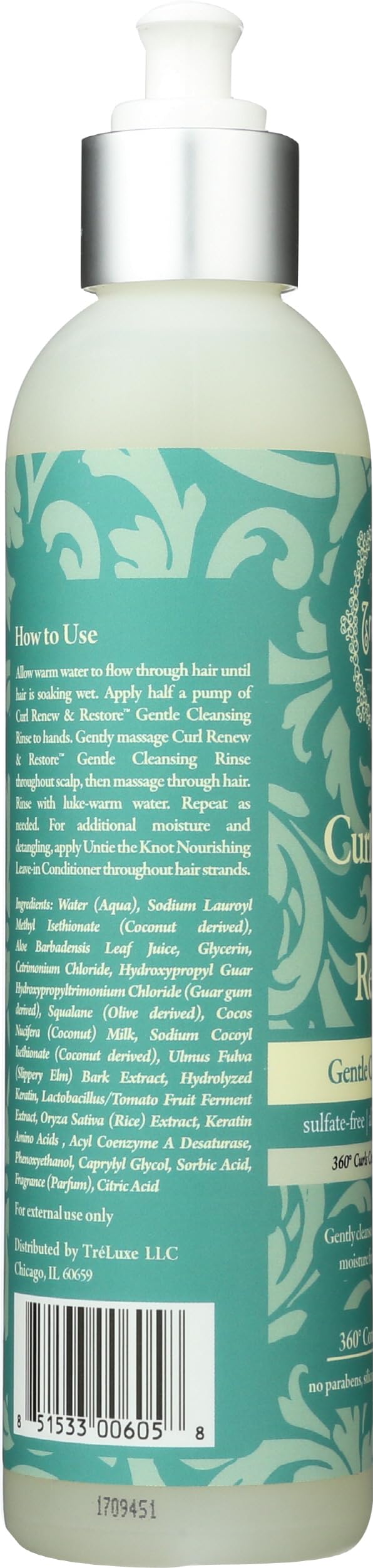 Treluxe, Cleansing Rinse Gentle Curl Renew Restore, 8 Ounce
