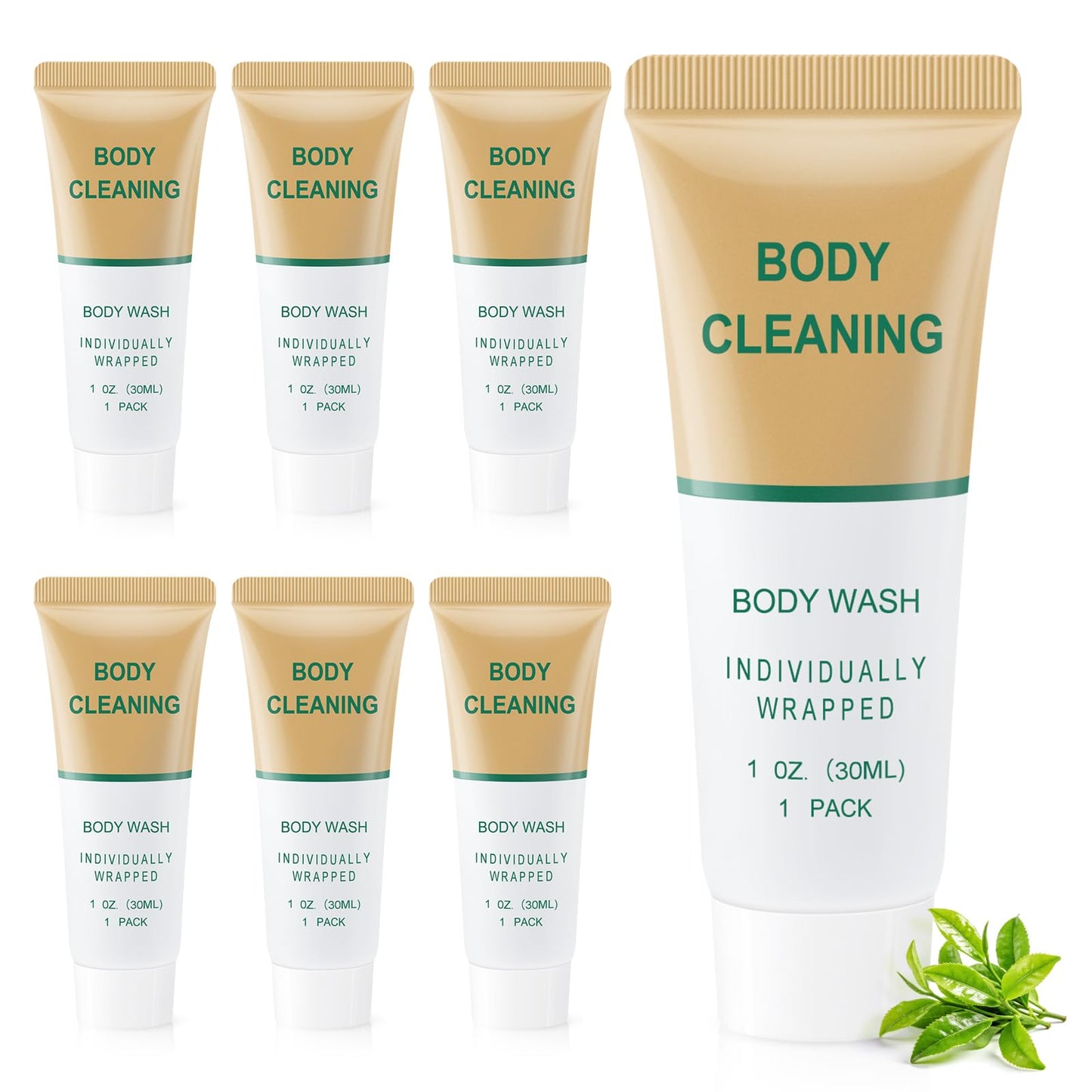 Mini Travel Body Wash, Individually Wrapped Travel Size Bulk Shower Gel Set, Trial Sample Small Single Use Men Women Toiletries Amenities for Hotel/Camping/Vacation/Homeless 1 Fl Oz (Pack of 200)