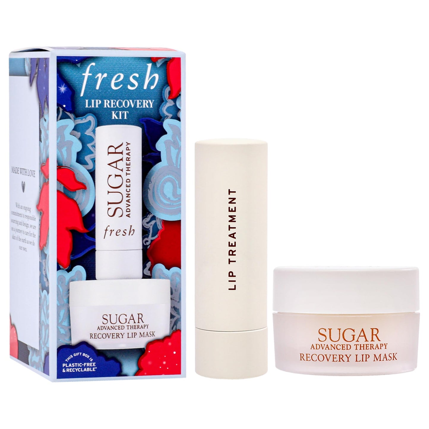 Lip Recovery Kit by Fresh for Women - 2 Pc 0.35oz Sugar Advanced Therapy Lip Mask, 0.15oz Sugar Advanced Therapy Lip Treatment