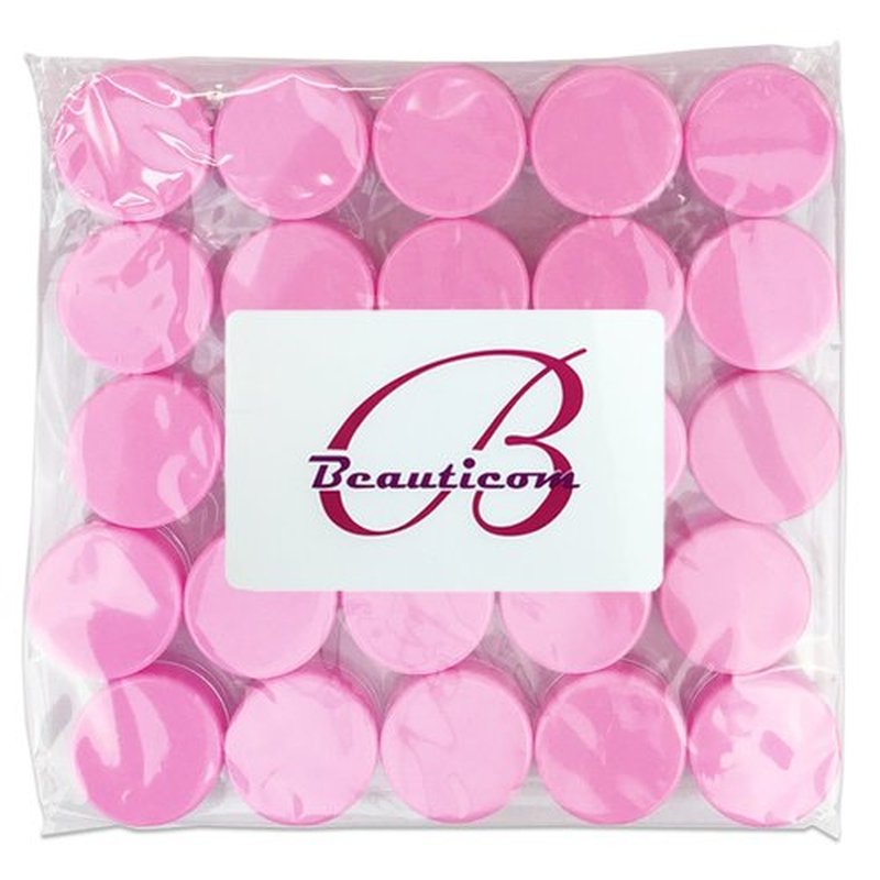 Beauticom 3g/3ml (0.1 Fl Oz) Round Clear Plastic Jars with Round Top Lids for Creams, Lotions, Make Up, Powders, Glitters, and more... (Color: Pink Lid Quantity: 50 Pieces)