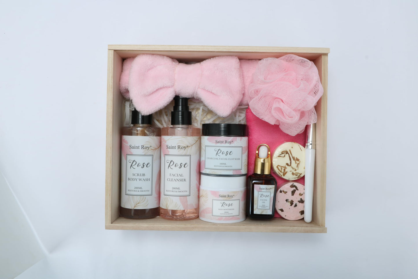 Skin Care Kit for Women, ROSE Spa Gifts for Women, Self Care Kit