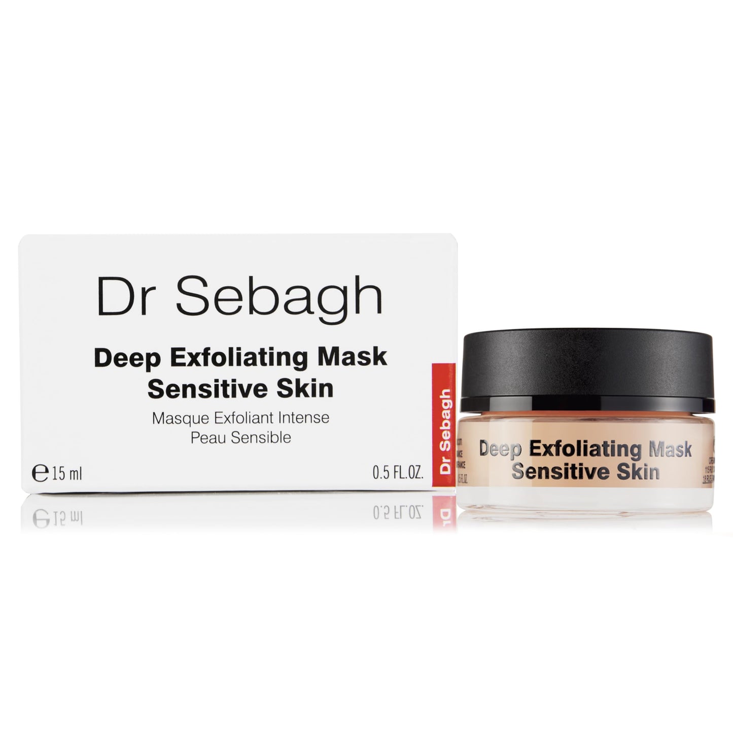 Dr Sebagh Deep Exfoliating Mask (Travel Size 0.5 fl oz) - Gentle Exfoliating for Sensitive Skin - Lactic Acid Detox & Pore Cleansing - Anti-Aging Skin Mask for Radiance & Renewal