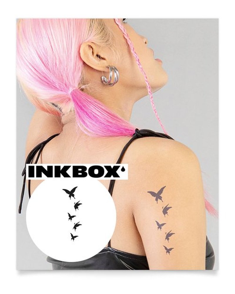 Inkbox Temporary Tattoos, Semi-Permanent Tattoo, One Premium Easy Long Lasting, Water-Resistant Temp Tattoo with For Now Ink - Lasts 1-2 Weeks, Kaleidoscope, 5 x 2 in