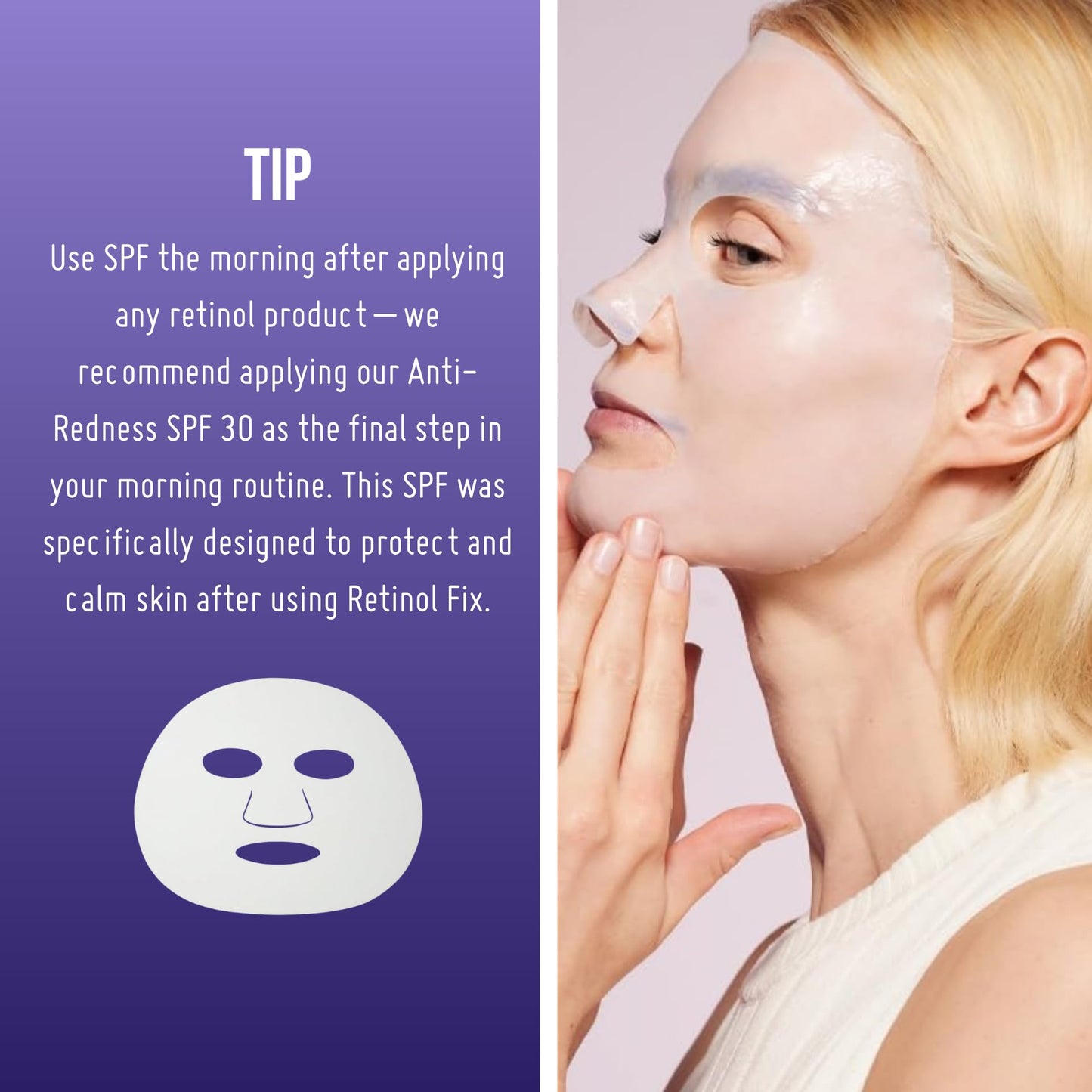 Nip + Fab Retinol Fix Sheet Mask for Face with Coconut Water, Edelweiss Flower Extract, Hydrating Gel Facial Mask for Refining Minimizing Pores, 0.8 Fl Oz,Multi,SKRETSMSK