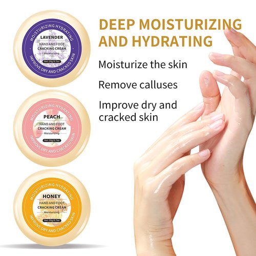 Feet Care Cream Foot Cream Hand Moisturizer for Dry Cracked Heels Knees Elbows Callus,Smoothing Foot Cream for Dry Cracked Heels and Feet Softens Skin Exfoliates Dead Skin for Men Women,20g- Lavender