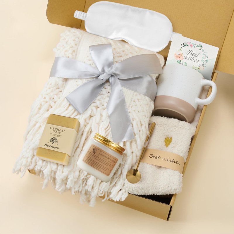 Get Well Soon Gift Basket for Women | Self Care Gift Care Package | Thinking of you Birthday Gifts for Mom, Friend, Sister | After Surgery, Sympathy Gift for Loss of Loved one