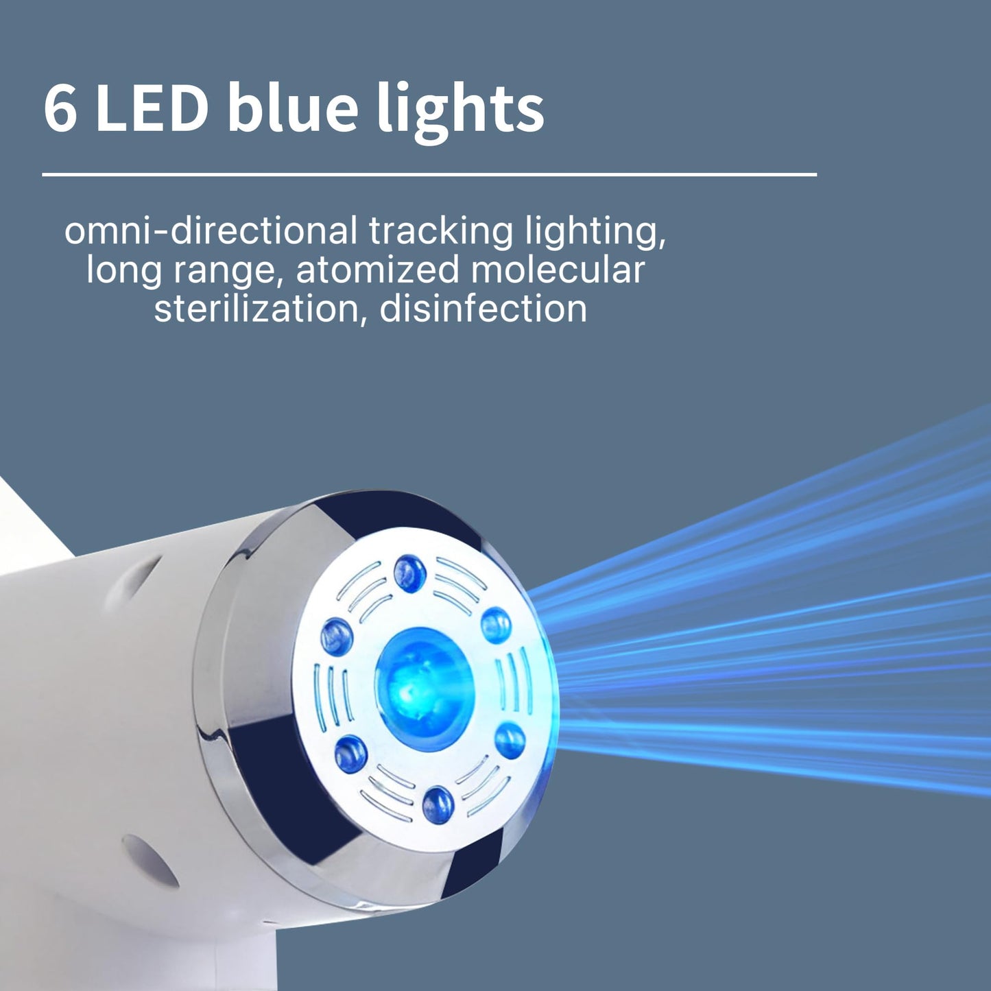 Affxinglib Cordless Electric Disinfection Atomizer Sprayer Rechargeable Hairdresser Spray Gun,380ml Wireless Dual Spray Modes Blue Light Nano Fogger for Stylist,Barber and Home Use