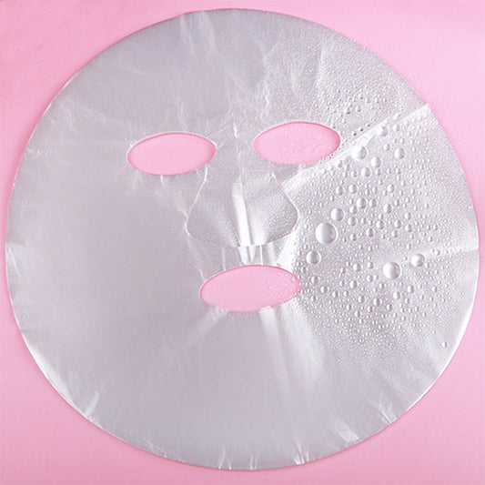 Disposable Face Mask Sheets - 400-Pack Transparent Plastic Facial Wrap for Enhanced Skincare | At-Home Spa Essential