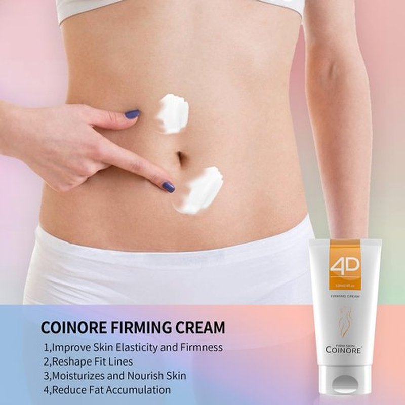 coinore B Flat Belly Firming Cream - Skin Tightening Cream for Stomach, Cellulite Cream, Thighs & Butt, Moisturizing Firming Lotion, 120 ML
