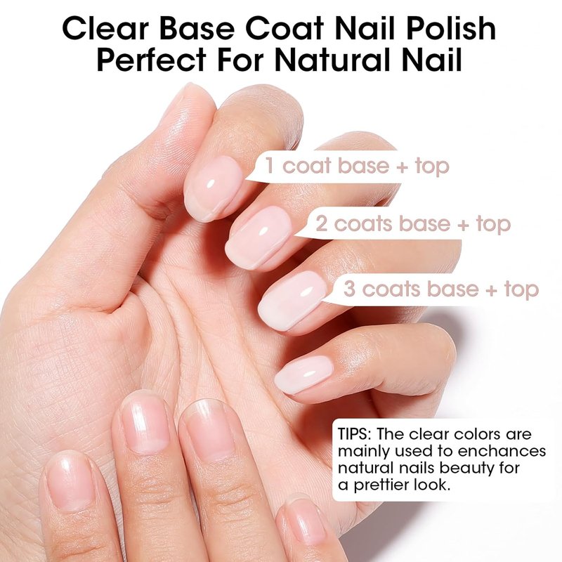 GELLEN 4-In-1 Illuminating Nail Concealer Base Coat - Sheer Milky White | Quick Dry Calcium Formula for Natural Nails