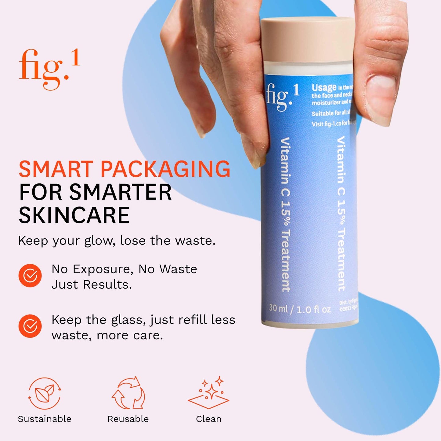 Fig.1 Vitamin C 15% Face Serum Refill for Women – Hydrating, Antioxidant Serum for Face – Moisturizing Facial Skin Care Treatment for Dry, Oily, Normal Skin – 1.0 oz