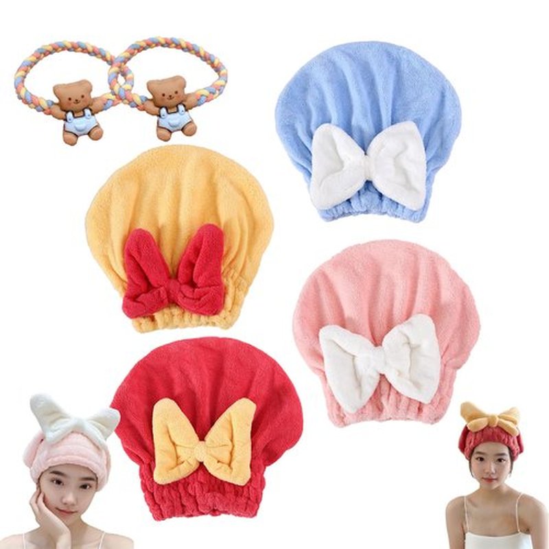 Beyonddraw New Super Absorbent Hair Towel Wrap for Wet Hair, Efficient Hair Towel Wrap for Women, Microfiber Towel for Hair Drying, Fit Comfort Ease of Use Fast Drying Hair Towel Caps (C)