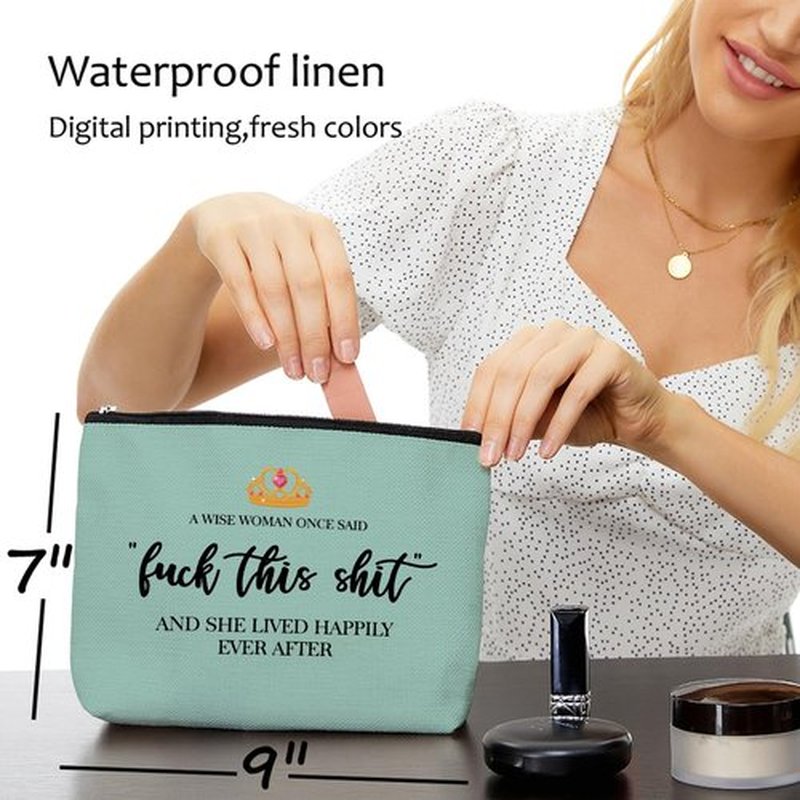 Funny Gifts for Women, Sister, Strong Women Retirement Gifts Cool Gifts for Coworkers, Hostess Gift Ideas Gag Gifts Birthday Girls Weekend Fun Gifts Makeup Travel Bag Inspirational Cosmetic Bag