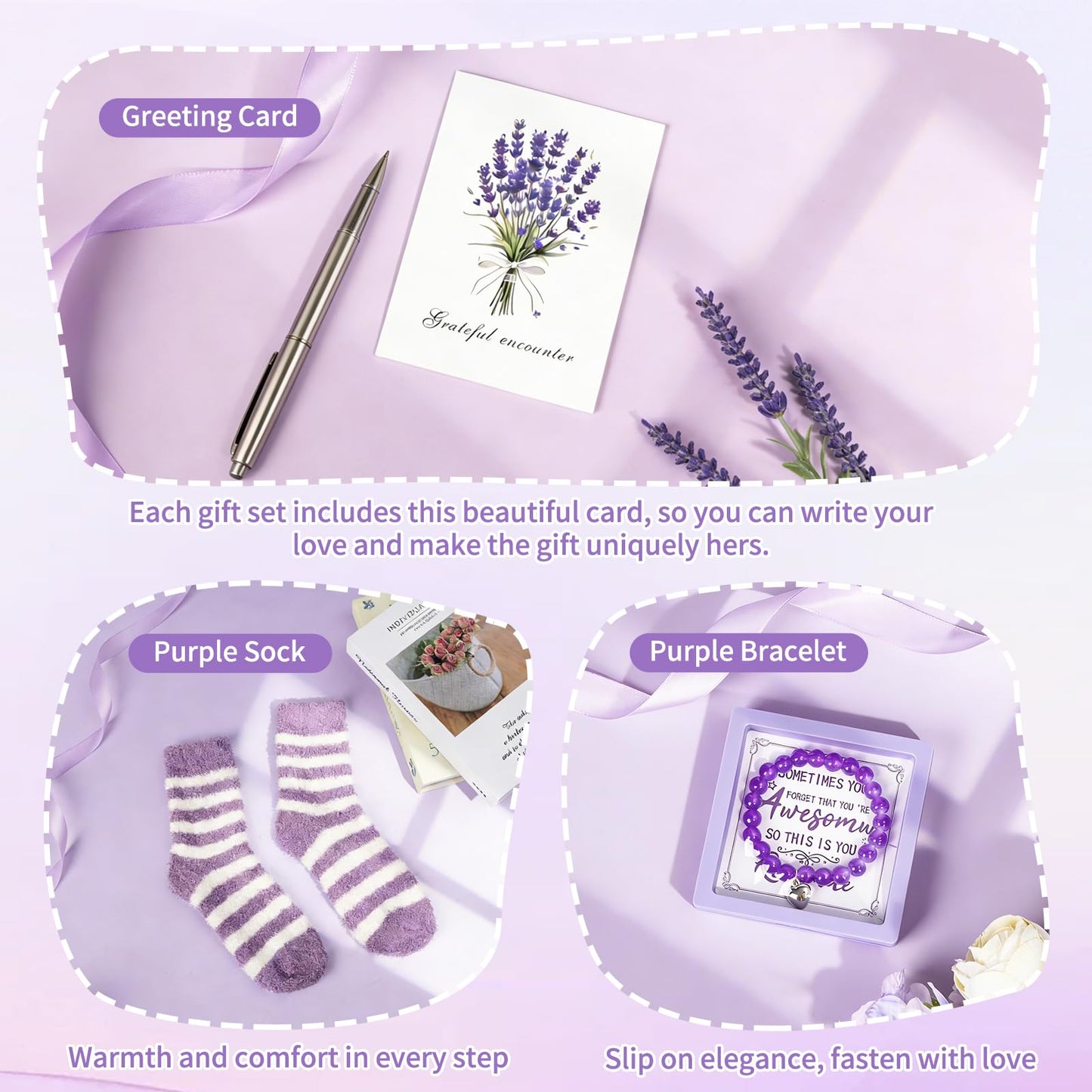 Birthday Gifts for Women, Self Care Gifts for Women, Lavender Spa Gift Basket Care Package for Her, 9-Piece Relaxing Gift Box with Tumbler, Candle, Eye Patches, Gift for Mom Wife Sister Girlfriend