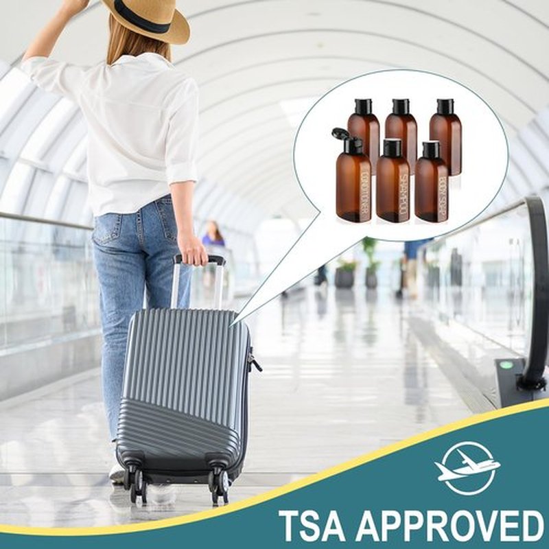 Cosywell Travel Bottles for Toiletries 6 PCS Travel Shampoo Bottles TSA Approved Travel Size Bottles Travel Containers Leak Proof Empty Lotion Bottles with Flip Cap