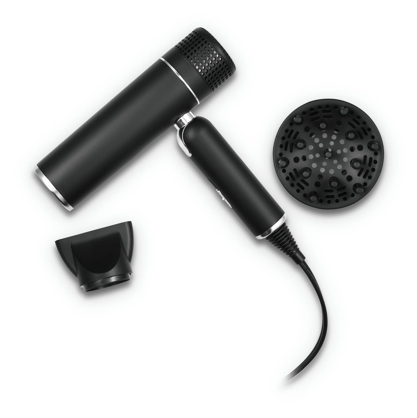 StyleCraft Ace Foldable Lightweight Hair Dryer with Powerful Motor with Diffuser and Concentrator Nozzle