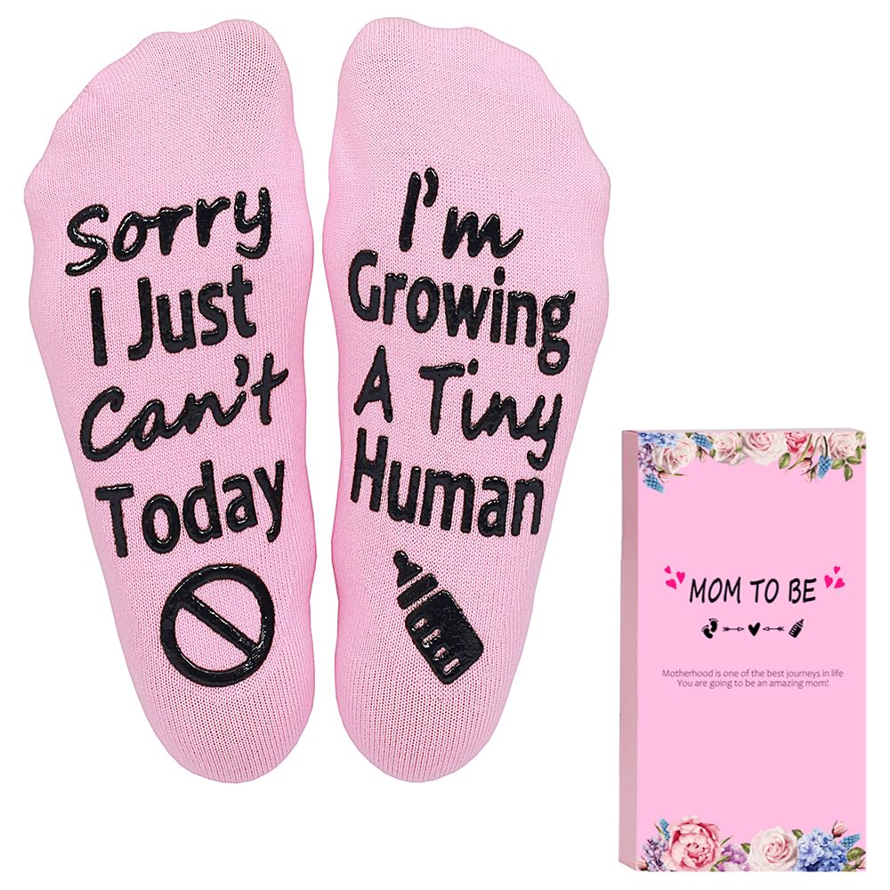 Pregnancy New Mom To Be Gift Growing a Tiny Human Socks Gifts For Pregnant Women Mother's Day
