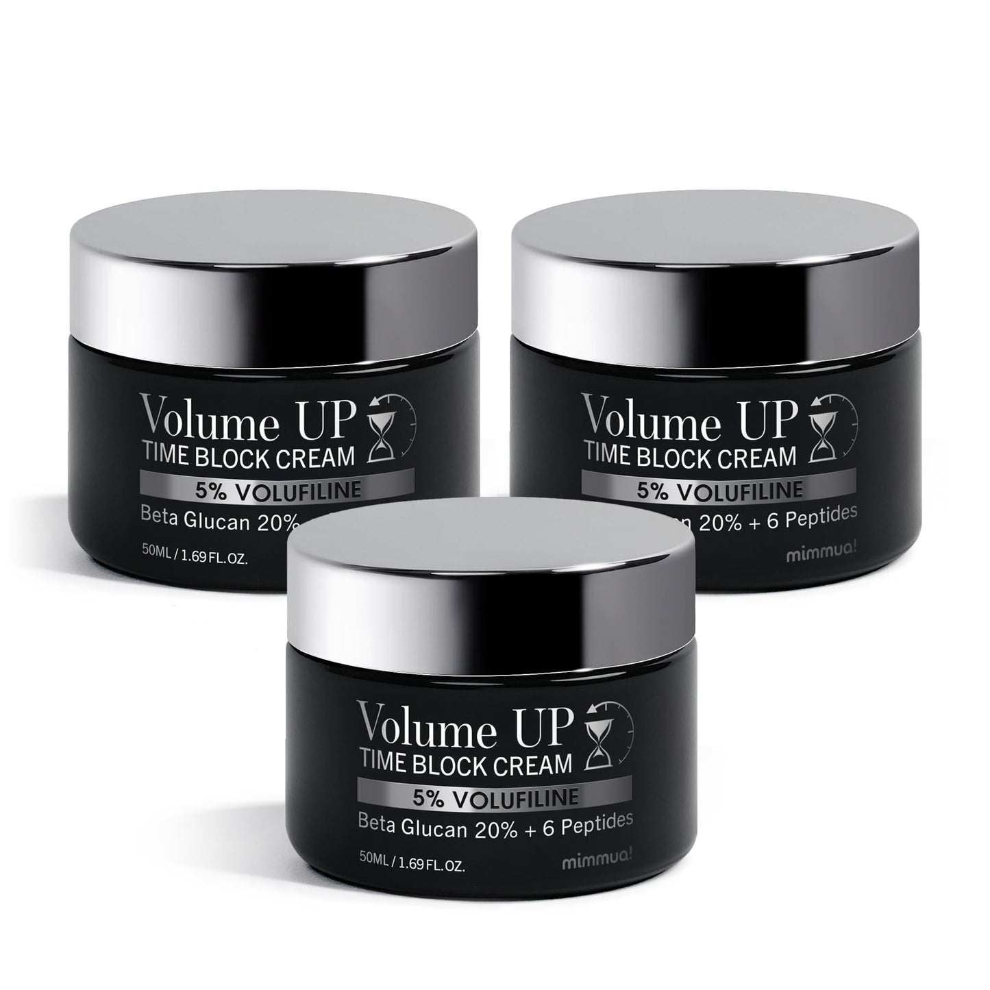mimmua! Volume UP Time Block Cream | Volufiline for Skin Volume | 5% Volufiline + 20% Beta Glucan + 6 Peptides | Plumps Skin by Stimulating Fat Cells | Botox in a Bottle | Anti-Aging Topical Filler