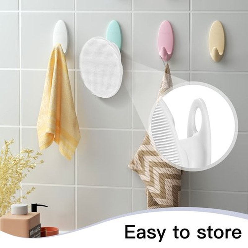 INNERNEED Food-Grade Soft Silicone Body Cleansing Brush Shower Scrubber, Gentle Exfoliating and Massage for All Kinds of Skin (White)