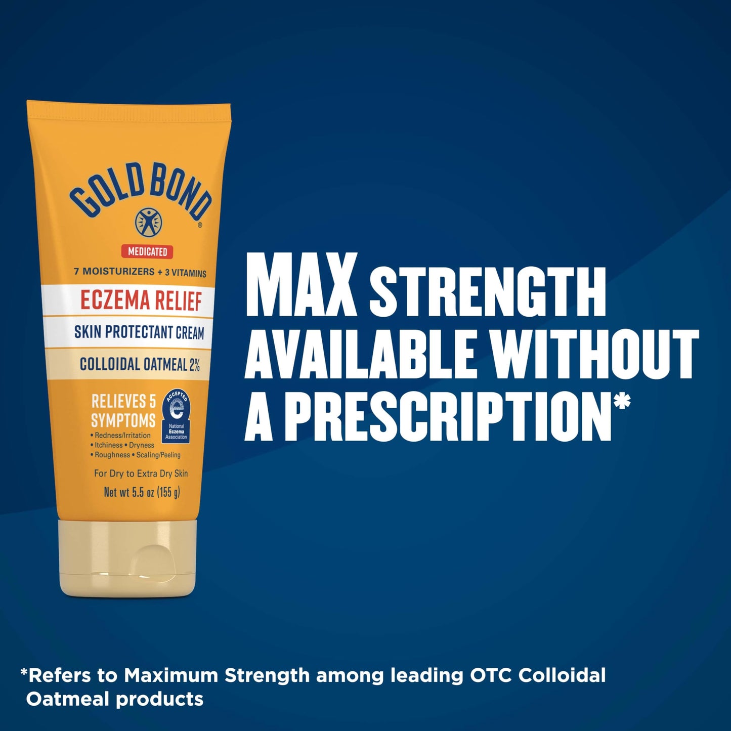 Gold Bond Medicated Eczema Relief Skin Protectant Cream, 5.5 oz., with 2% Colloidal Oatmeal