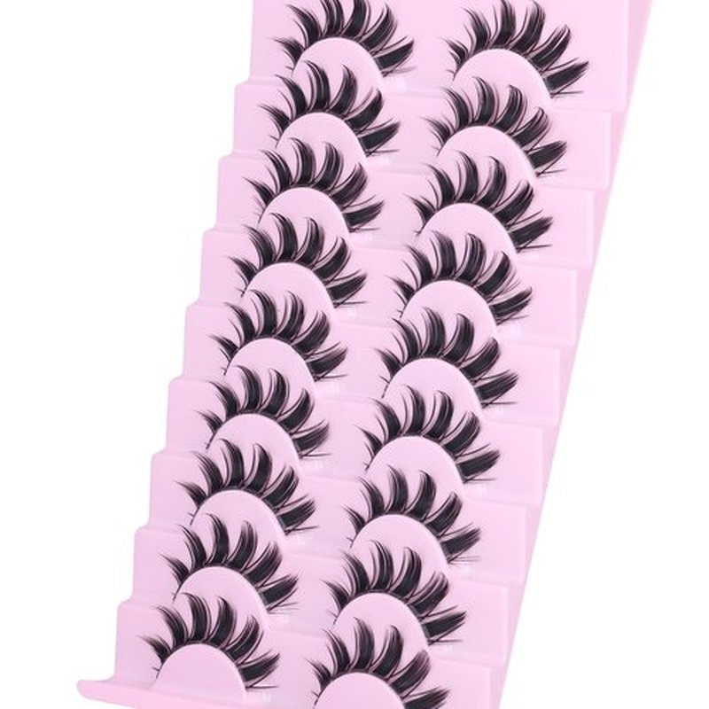 Manga Lashes False Eyelashes Anime Lashes for Cosplay 16mm Spiky Lashes Thick Volume Fake Lashes Chinese Asian Makeup Lashes Pack by ALPHONSE